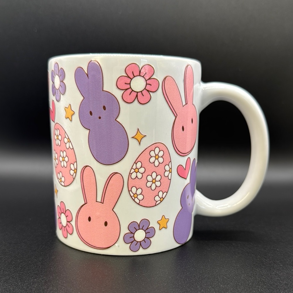 Cute Bunny and Flower Mug